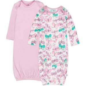 imageHonestBaby 2Pack Sleeper Gowns Layette for Infant Boys Girls Unisex Baby 100 Organic CottonWinginit
