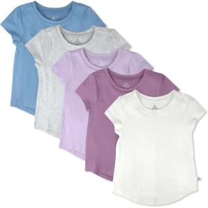 imageHonestBaby Multipack Short Sleeve TShirt Tee 100 Organic Cotton Infant Baby Toddler Little Kids Boys Girls UnisexDusty Purple