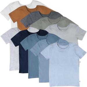 imageHonestBaby Multipack Short Sleeve TShirt Tee 100 Organic Cotton Infant Baby Toddler Little Kids Boys Girls UnisexPrep School Rebel Boy