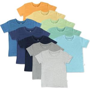 imageHonestBaby Multipack Short Sleeve TShirt Tee 100 Organic Cotton Infant Baby Toddler Little Kids Boys Girls UnisexRainbow Boy