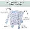 imageHonestBaby 2Piece Pajamas Sleepwear PJs 100 Organic Cotton for Infant Baby and Toddler BoyShips a Hoy