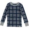 imageHonestBaby 2Piece Pajamas Sleepwear PJs 100 Organic Cotton for Infant Baby and Toddler BoySketchy Square Dark Navy