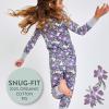 imageHonestBaby 2Piece Pajamas Sleepwear PJs 100 Organic Cotton for Infant Baby and Toddler GirlsJumbo Floral Dusty Purple