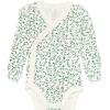 imageHonestBaby Baby Long Sleeve SideSnap Organic Cotton Kimono Bodysuits 3 PackHoliday Gray Floral