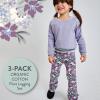 imageHonestBaby Fashion Outfit Sets Tops and Bottoms 100 Organic Cotton for Baby and Toddler GirlsJumbo Floral Dusty Purple