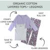 imageHonestBaby Fashion Outfit Sets Tops and Bottoms 100 Organic Cotton for Baby and Toddler GirlsJumbo Floral Dusty Purple