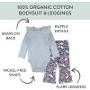 imageHonestBaby Fashion Outfit Sets Tops and Bottoms 100 Organic Cotton for Baby and Toddler GirlsJumbo Floral Dusty Purple