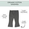 imageHonestBaby Multipack Leggings Skinny Flare and Cargo Pants Organic Cotton for Infant Baby Girls Toddlers Little KidsAutumn Brown