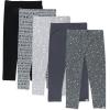imageHonestBaby Multipack Leggings Skinny Flare and Cargo Pants Organic Cotton for Infant Baby Girls Toddlers Little KidsPattern Play