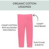imageHonestBaby Multipack Leggings Skinny Flare and Cargo Pants Organic Cotton for Infant Baby Girls Toddlers Little KidsPink