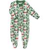 imageHonestBaby Baby Holiday Sleep and Play Footed Holiday Pajamas Onepiece Sleeper Zipfront Organic Cotton PjsCozy Cabin
