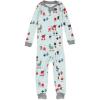 imageHonestBaby NonSlip Footed Holiday Pajamas OnePiece Sleeper ZipFront PJs Organic Cotton for Baby Boys GirlsSkating Buddies