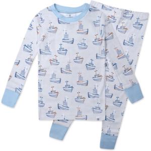 imageHonestBaby 2Piece Pajamas Sleepwear PJs 100 Organic Cotton for Infant Baby and Toddler BoyShips a Hoy