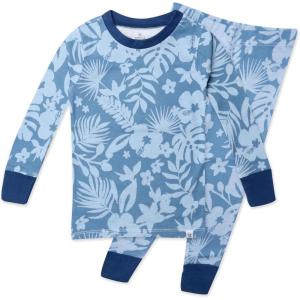 imageHonestBaby 2Piece Pajamas Sleepwear PJs 100 Organic Cotton for Infant Baby and Toddler BoyTropic Shadow Chambray
