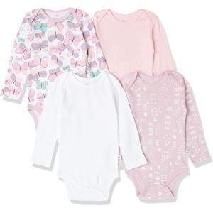 imageHonestBaby Baby Long Sleeve OnePiece Organic Cotton Bodysuits Multipack Legacy4pack Winginit