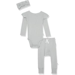 imageHonestBaby Fashion Outfit Sets Tops and Bottoms 100 Organic Cotton for Baby and Toddler GirlsGray