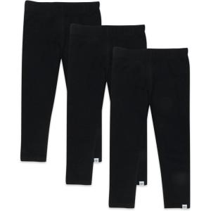 imageHonestBaby Multipack Leggings Skinny Flare and Cargo Pants Organic Cotton for Infant Baby Girls Toddlers Little KidsBlack