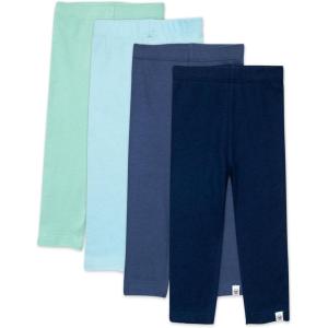 imageHonestBaby Multipack Leggings Skinny Flare and Cargo Pants Organic Cotton for Infant Baby Girls Toddlers Little KidsGreen Ombre