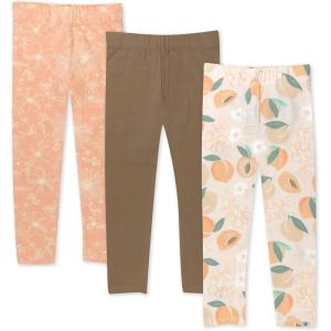imageHonestBaby Multipack Leggings Skinny Flare and Cargo Pants Organic Cotton for Infant Baby Girls Toddlers Little KidsJust Peachy