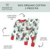 imageHonestBaby Baby Holiday 2Piece Pajamas Sleepwear PJs 100 Organic Cotton for Infant Baby and Toddler Boys ampamp Girls UnisexHoliday Pine Floral