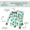 imageHonestBaby Baby Holiday 2Piece Pajamas Sleepwear PJs 100 Organic Cotton for Infant Baby and Toddler Boys ampamp Girls UnisexHoliday Skate