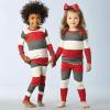 imageHonestBaby Baby Holiday 2Piece Pajamas Sleepwear PJs 100 Organic Cotton for Infant Baby and Toddler Boys ampamp Girls UnisexJumbo Stripe Holiday Red