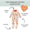 imageHonestBaby Baby Holiday Sleep and Play Footed Holiday Pajamas Onepiece Sleeper Zipfront Organic Cotton PjsJunk Food Lover