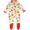 imageHonestBaby Baby Holiday Sleep and Play Footed Holiday Pajamas Onepiece Sleeper Zipfront Organic Cotton PjsJunk Food Lover