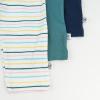 imageHonestBaby Multipack Harem Pants Roomy Fit Pull on Bottoms 100 Organic Cotton for Infant Baby Boys Girls Unisex3pack Watercolor Ombre Stripe Aqua Blue