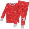 imageHonestBaby 2Piece Pajamas Sleepwear PJs 100 Organic Cotton for Infant Baby and Toddler Boys ampamp Girls UnisexTwinkle Star Red