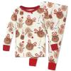 imageHonestBaby Baby Holiday 2Piece Pajamas Sleepwear PJs 100 Organic Cotton for Infant Baby and Toddler Boys ampamp Girls UnisexBreakfast Deer