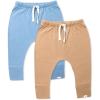 imageHonestBaby Multipack Honest Pants Joggers Pull on 100 Organic Cotton for Infant Baby and Toddler Boys Girls UnisexSunset Blue