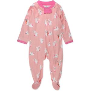imageHonestBaby Baby Holiday Sleep and Play Footed Holiday Pajamas Onepiece Sleeper Zipfront Organic Cotton PjsHop