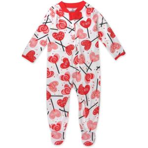 imageHonestBaby Baby Holiday Sleep and Play Footed Holiday Pajamas Onepiece Sleeper Zipfront Organic Cotton PjsLolly Love