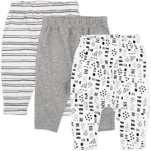 imageHonestBaby Multipack Harem Pants Roomy Fit Pull on Bottoms 100 Organic Cotton for Infant Baby Boys Girls Unisex3pack Play Pattern