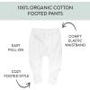 imageHonestBaby 3Pack Footed Pants Roomy Fit Pull on Bottoms 100 Organic Cotton for Infant Baby Boys Girls UnisexMaui Floral