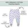 imageHonestBaby 3Pack Footed Pants Roomy Fit Pull on Bottoms 100 Organic Cotton for Infant Baby Boys Girls UnisexShips a Hoy