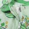 imageHonestBaby Baby 100 Organic Cotton Celebration NonSlip Footed OnePiece ZipFront PajamasClover Crunch