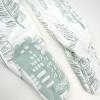 imageHonestBaby Baby 100 Organic Cotton Celebration NonSlip Footed OnePiece ZipFront PajamasJumbo Leaf Sage