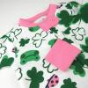 imageHonestBaby Baby 100 Organic Cotton Celebration NonSlip Footed OnePiece ZipFront PajamasSt Pats Girl