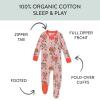 imageHonestBaby Baby 100 Organic Cotton Celebration NonSlip Footed OnePiece ZipFront PajamasWheelie Sweeties