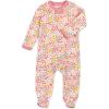 imageHonestBaby Classics Sleep ampamp Play Footed OnePiece Pajama Sleeper 100 Organic CottonMeadow Floral Pink Blush