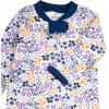 imageHonestBaby Classics Sleep ampamp Play Footed OnePiece Pajama Sleeper 100 Organic CottonMeadow Floral Purple