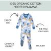 imageHonestBaby NonSlip Footed Pajamas OnePiece Sleeper ZipFront Pjs 100 Organic Cotton for Baby BoysOahu Oasis