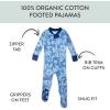 imageHonestBaby NonSlip Footed Pajamas OnePiece Sleeper ZipFront Pjs 100 Organic Cotton for Baby BoysTropic Shadow Chambray