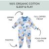 imageHonestBaby Sleep ampamp Play Footed OnePiece Pajama Sleeper 100 Organic Cotton Baby BoysOahu Oasis
