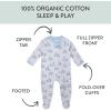 imageHonestBaby Sleep ampamp Play Footed OnePiece Pajama Sleeper 100 Organic Cotton Baby BoysShips a Hoy