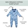imageHonestBaby Sleep ampamp Play Footed OnePiece Pajama Sleeper 100 Organic Cotton Baby BoysTropic Shadow Chambray