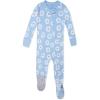 imageHonestBaby Baby Girls 100 Organic Cotton NonSlip Footed OnePiece Sleeper ZipFront PajamasDaisy Daze