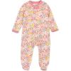 imageHonestBaby Classics Sleep ampamp Play Footed OnePiece Pajama Sleeper 100 Organic CottonMeadow Floral Pink Blush